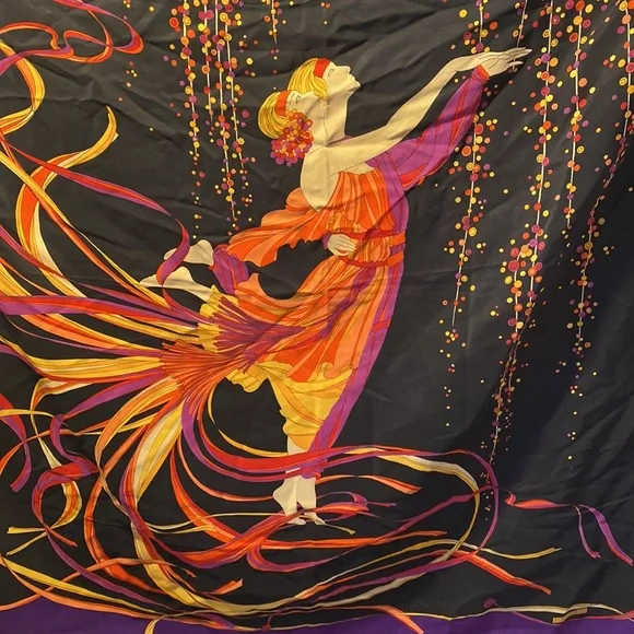 Vintage Pancaldi Silk Scarf Made in Italy - Picture 2 of 5